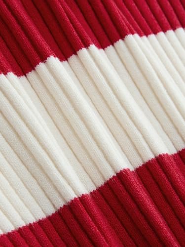 CIDER Striped Sweater Women Knit Polo Top Short Sleeve Regular Fit Casual Polo Neck Striped Knitwear3