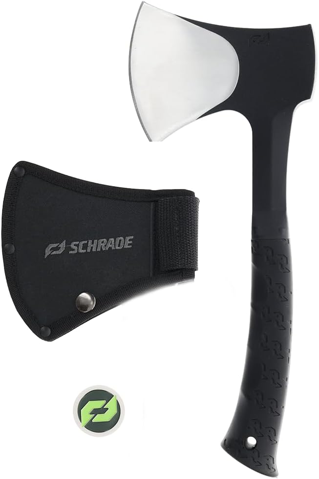 Schrade Delta Class Bedrock Camp Axe with 3Cr13 Stainless Steel Head for Outdoor Survival