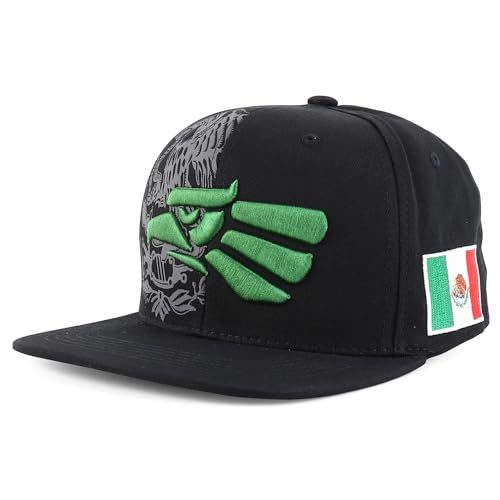 Image of Hecho En Mexico Eagle 3D Embroidered Flat Bill Snapback Cap