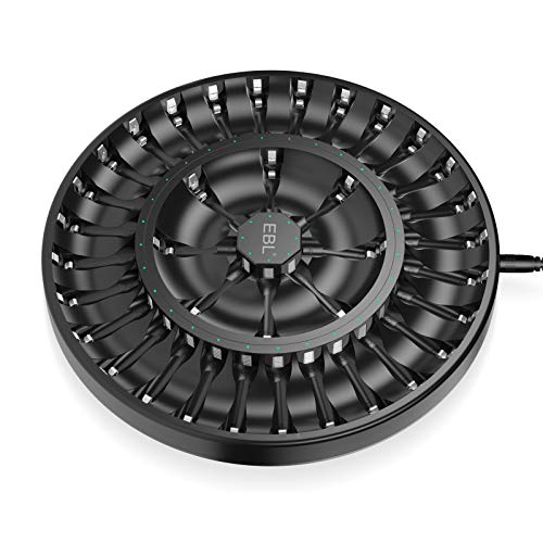 EBL 36 Slot Independent Battery Charger AA AAA Charger with LED Light for Rechargeable AA AAA Ni-MH Ni-CD Battery