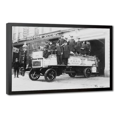 Photographie NYC FDNY impression sur toile premium avec cadre de qualité