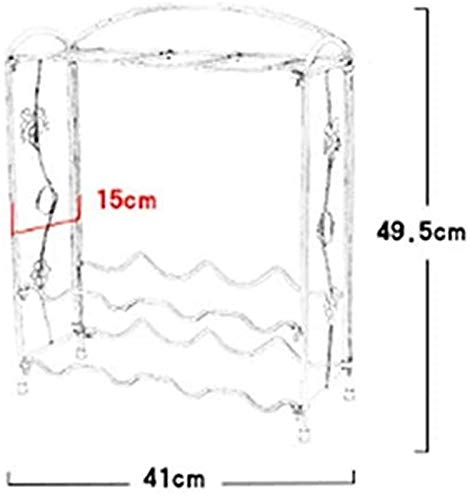 Soporte para botellas de vino metálico de 2 niveles miniatura 2