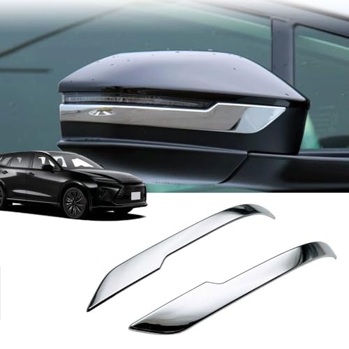 For 新型クラウン エステート RS Z (Crown Estate) (2025年3月〜現行)専用バックミラーサイドミラードアミラー衝突防止トリムドアミラー下線装飾、ABS素材2個クラウン エステート アクセサリー (電気メッキ鏡面仕上げ)