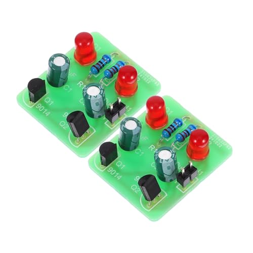 Supvox 2 Sätze Elektronik-Projekt-kit Mit Blinklichtmodul DIY-löt-kit Für Schweiß-trainingsprojekte Schulungs-kit Mit Oszillationsfunktionen Und Led-lichteffekten Geeignet Für Anfänger Un