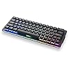 Mountain Everest 60 RGB Gaming Keyboard – 60% with Arrow Keys, lubed switches, Sophisticated Sound dampening and 5-pin hot-swap – Midnight Black (Linear 45 Keyboard, Black)