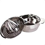 Espremedor De Frutas Manual Inox Profissional Laranja Limão