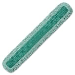 Rubbermaid Commercial FGQ44900GR00 HYGEN Microfiber Dust Mop Pad with Fringe, Single-Sided, 48-inch