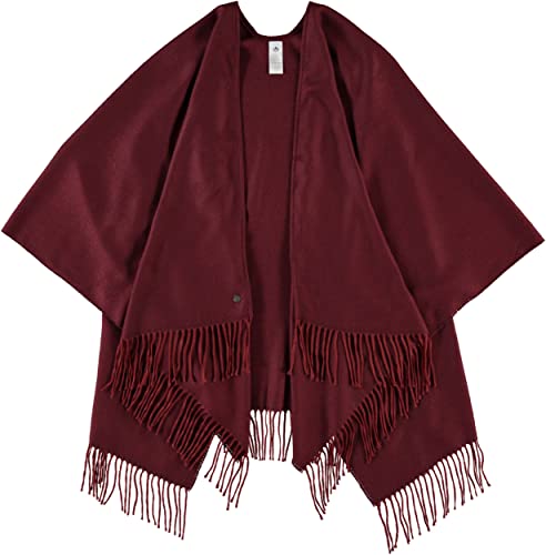 FRAAS Poncho 130 x 150 cm - Ruana einfarbig aus reinem Polyacryl - Für Damen - Perfekt fürs ganze Jahr