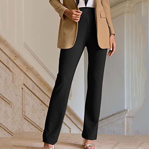 Smidow Womens Dress Pants For Work Business Casual High Waisted Straight Leg Bootcut Stretchy Pant Regular Fit #TOP6