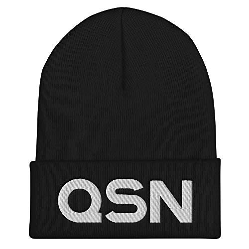 QSN Cuffed Beanie - White Alternate Logo