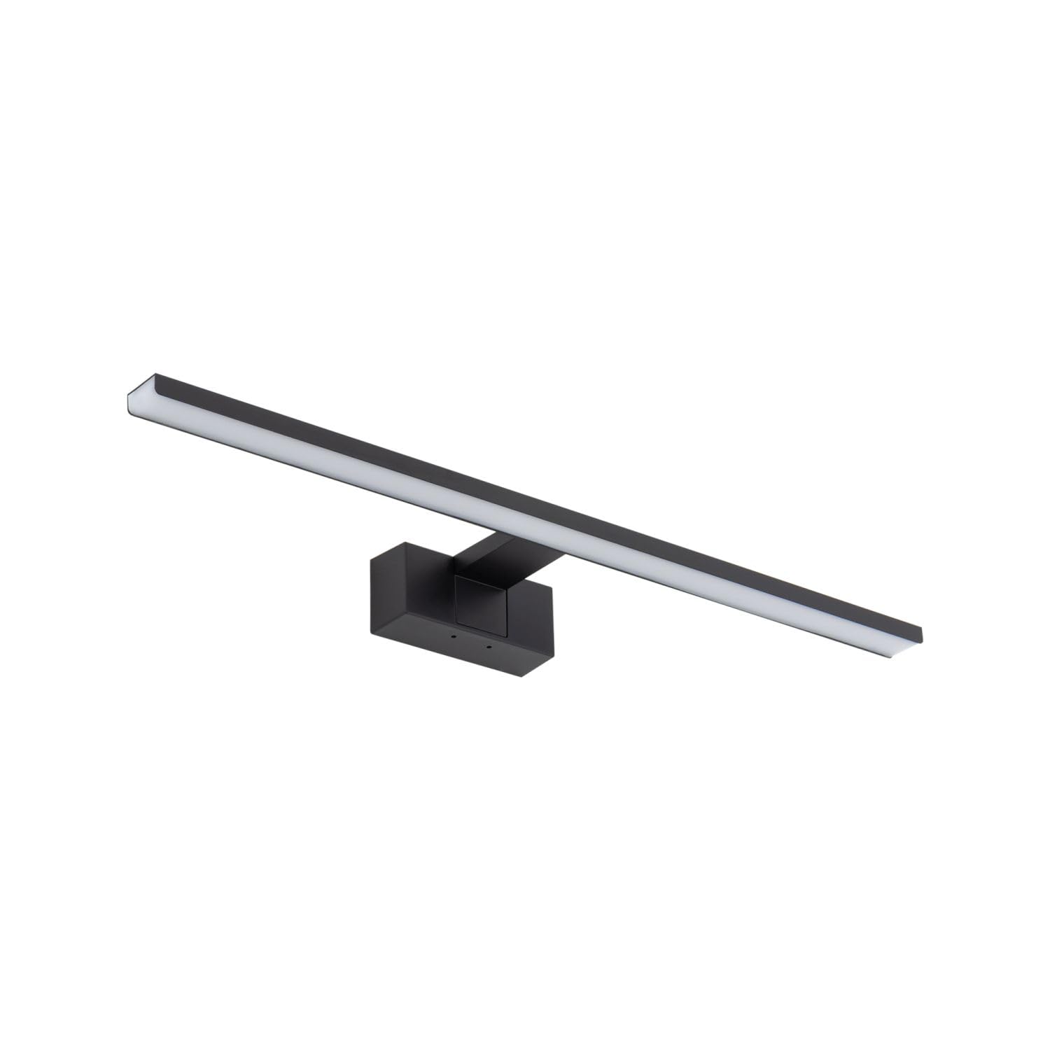 Licht-Erlebnisse LED Badlampe Wand 60 cm lang IP44 Schwarz 3000 K 850 lm warmweiß hell Aluminium Modern Spiegelleuchte Wandlampe innen Spiegel Badezimmer
