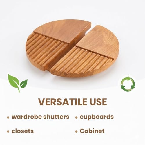 Image of Teak Wood Wooden Wardrobe Handle /Cabinet Handle /Wardrobe Door Pull Handle (6 x 3 Inch) Natural Wood Finish - Model 5021-| 3 Years Warranty |