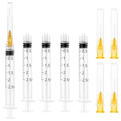 20 Stück 2.5ml Plastikspritzen-Set Werkzeuge Klein Dosierspritze Laborbedarf einzeln versiegelte Verpackung