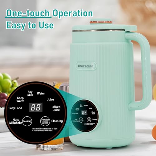 Image of 40oz Automatic Nut Milk Maker Machine for Lactose Intolerant and Busy Mom | 8 in 1 Make Homemade Soy, Oat, Almond Milk Machine with Delay Start, Self-Cleaning,Perfect for Daily Home Kitchen Use, Green