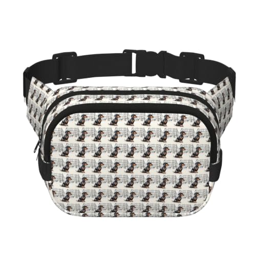 Sac banane teckel parisien carré pour homme et femme décontracté