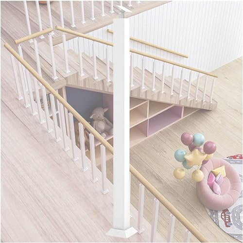 Contremarches et rampes d'escalier haut de gamme en acier blanc 90 cm