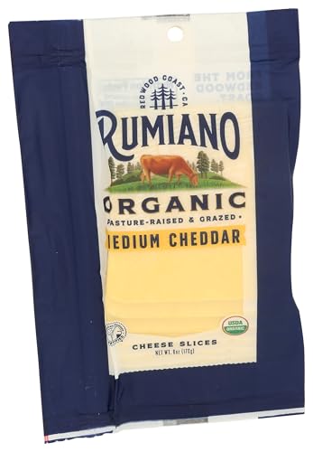 RUMIANO Organic Sliced Medium Cheddar, 6 OZ