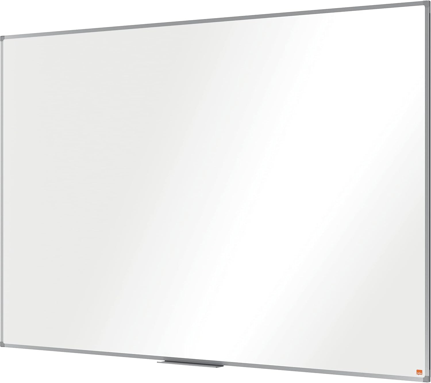 Nobo Amazon Exclusive Stahl-Magnettafel 200 x 100 cm – Trocken abwischbare Memotafel mit Aluminiumrahmen und Stifthalter, magnetische Wandtafel für Büro, Zuhause, Klassenzimmer