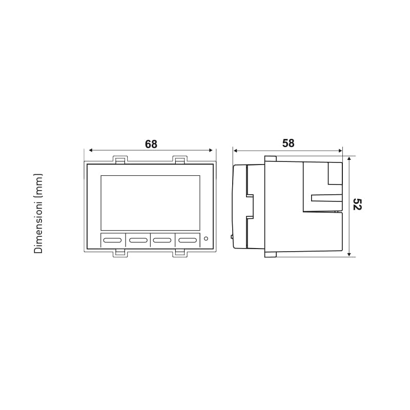 CH121E Termostato Retroilluminato da Incasso a Batterie solo Cover Bianca e Telaio 3 Fantini Cosmi