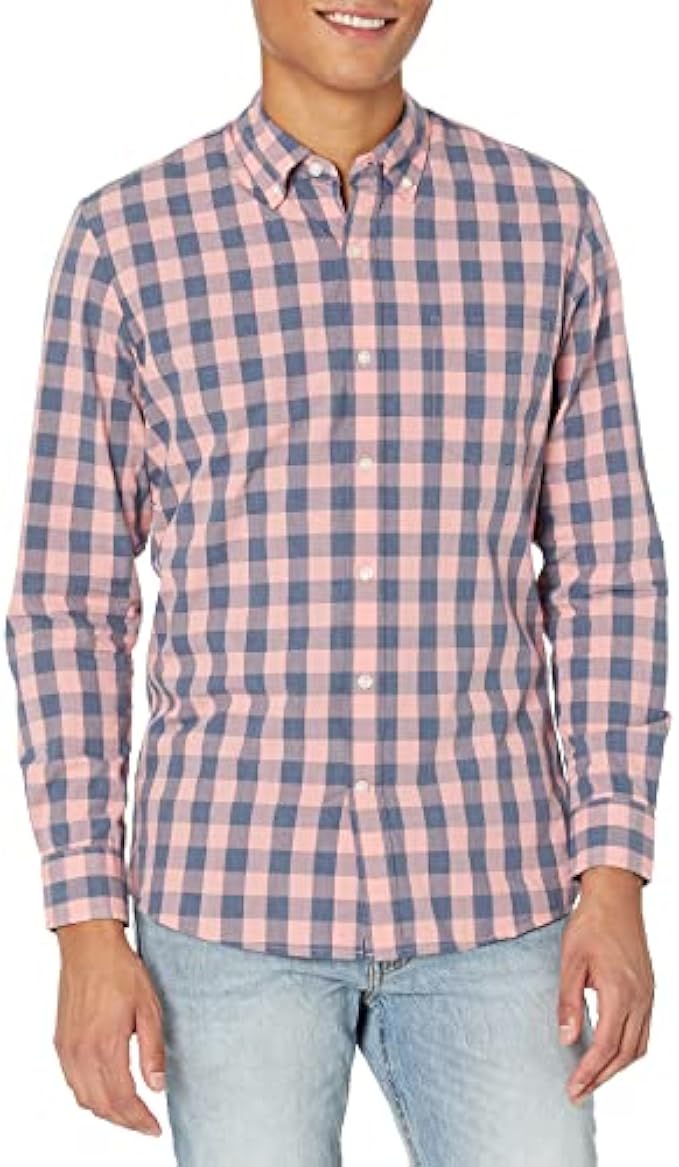 Goodthread 男款 標準版型 長袖 格紋 府綢襯衫