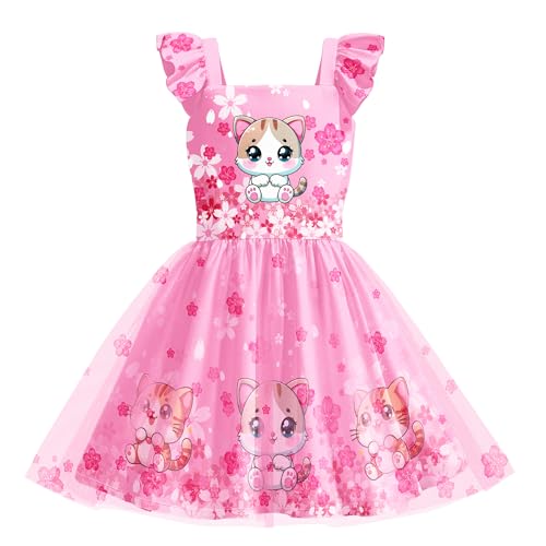 LQSZ Toddler Tutu Dress Unicorn Girls Fluffy Summer Dresses Party Tulle Sundress School for Kids 3-12Y2