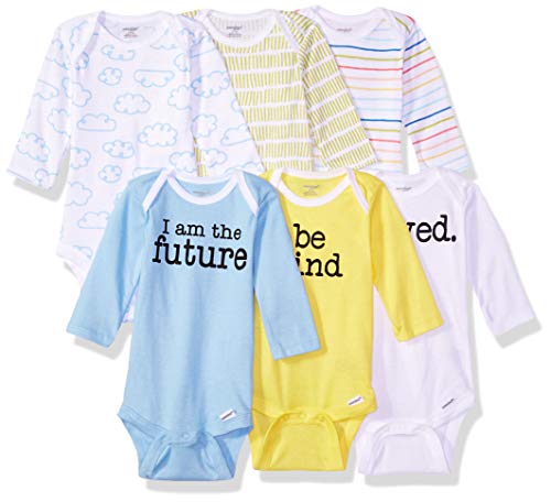 Onesies Brand baby boys 6-pack Long Sleeve Bodysuits and Toddler T Shirt Set, Clouds, 3-6 Months US
