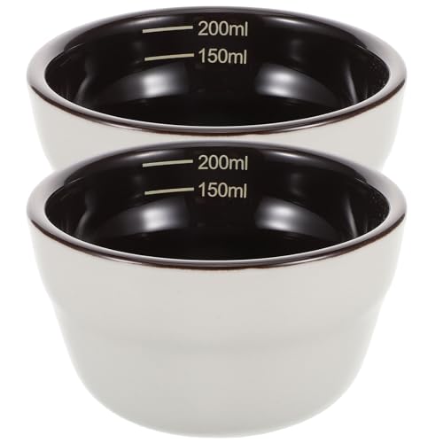 OSOLADY 2pcs Coffee Cupping Cup, Professional Sensory Evaluation Bowl, 150ml/200ml