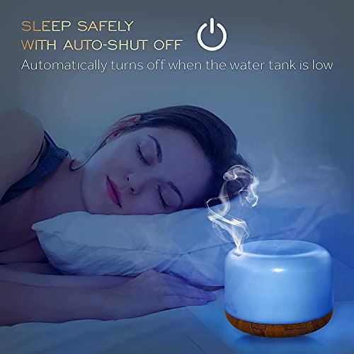 Image of Bedroom Humidifier for Sleep Essential Oil Diffuser with Flame Effect Night Light Ultrasonic Cool Mist Air Quiet USB Auto Shut Off Aromatherapy Diffuser (Fragrant Oil Humidifier)