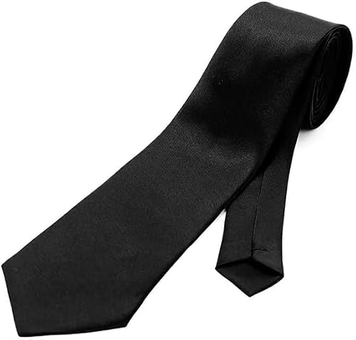 Gravata Social Masculina Preta Semi Slim Lisa para Eventos