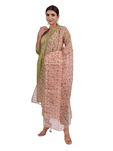 Robe kurti traditionnelle indienne ample et confortable coupe décontractée vert mehndi L