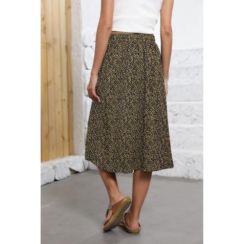 Image of Witsmile Flowy Skirt Elastic High Waist A-Line Skirt with Pockets Bohemia Cover-up for Women 2026 Trendy(S-2XL)
