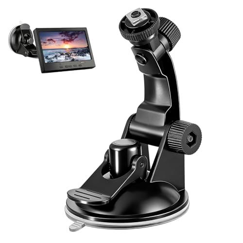 Car Backup Camera Monitor Stand, Windshield Suction Cup Mounting Bracket Adjustable Camera Car Mount - Screen Reverse Cameras Monitor Mount for Cars
