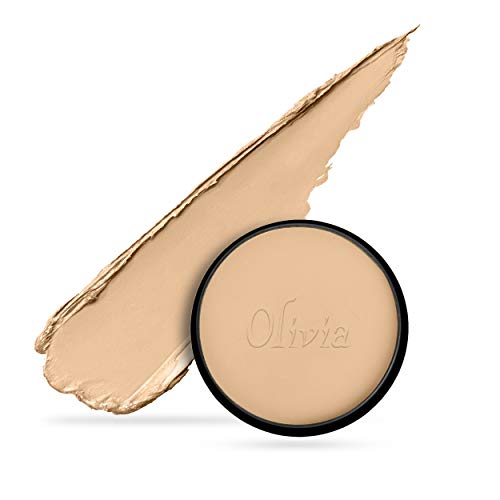 Image of Olivia Waterproof Sun Tone Makeup Cream Concealer Pan Cake (25g, Shade No.27) - Pack of 2 shimmering Finish