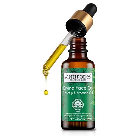 Divine Face Oil Rosehip Oil & Avocado Oil - Anti-Aging Face Oil to Address Appearance of Fine Lines & Wrinkles - Organic Rosehip Oil, Macadamia Oil & Avocado Oil - 30ml Cover