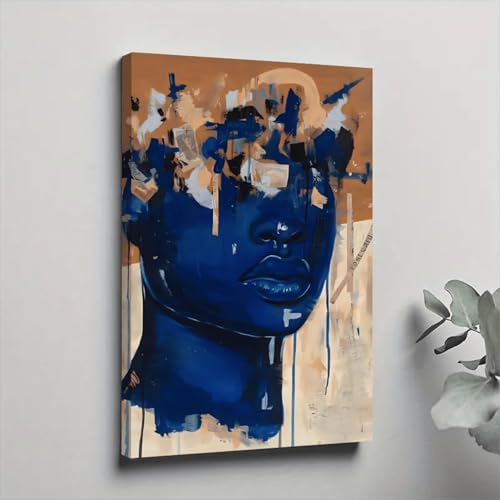Art mural graffiti africain pour salon chic | Toile moderne 80x120 cm