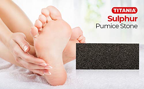 TITANIA Schwefel-Bims, Extra Hart, schwarz, Circa 9.5 X 4 X 2 cm, auf Blisterkarte, 1er Pack (1 x 18 g)