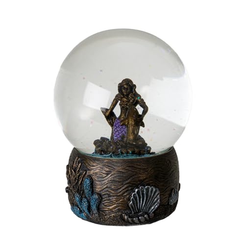 Pacific Giftware Meerjungfrau-Wasserkugel mit handbemaltem Ozeansockel...