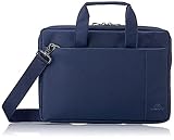 Rivacase 8221 Laptoptasche bis 13.3 Zoll - 35 x 26,5 x 6,5cm – Kompakte gepolste Aktentasche für Notebooks für Damen & Herren, wasserabweisende Laptophülle für Arbeit, Reise, Uni (Blau)