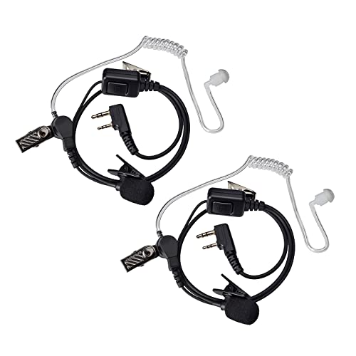 Auricular walkie talkie de seguridad UAYESOK de 2 pines para evitar ruidos molestos