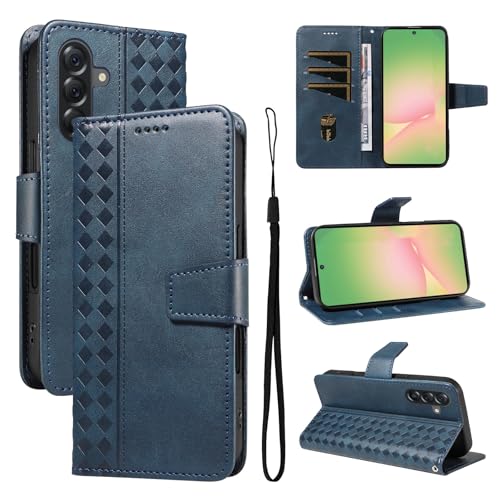 Housse Samsung Galaxy A17 5G bleu étui clapet protection antichoc cuir