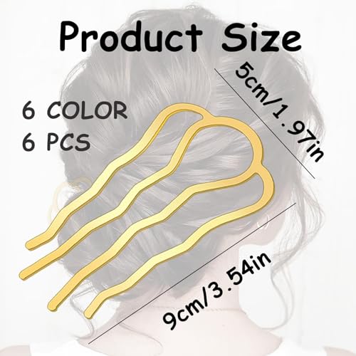 Set de 6 Peines Laterales de Metal para Cabello miniatura 2