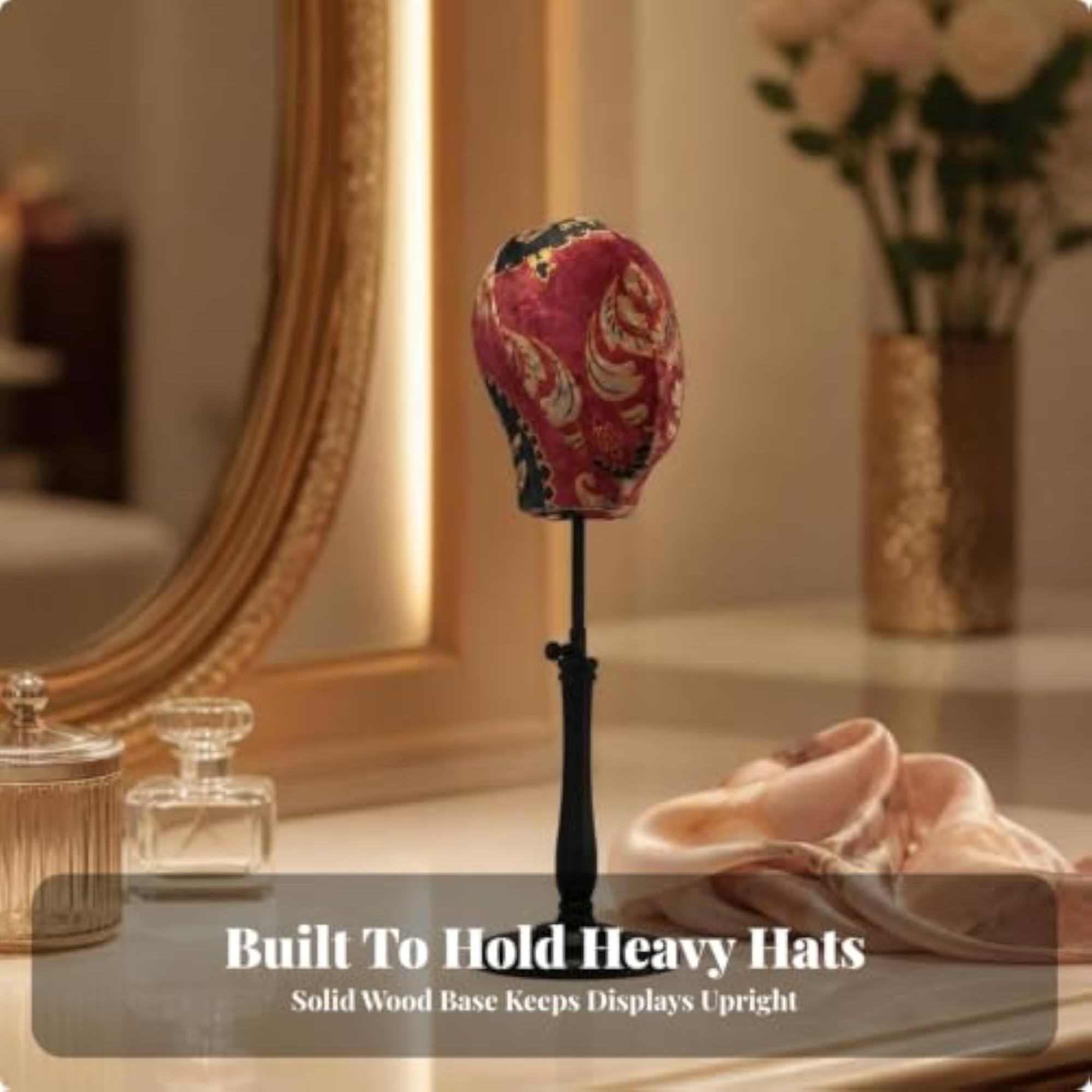Adjustable Professional Cloth Head Display Stand
