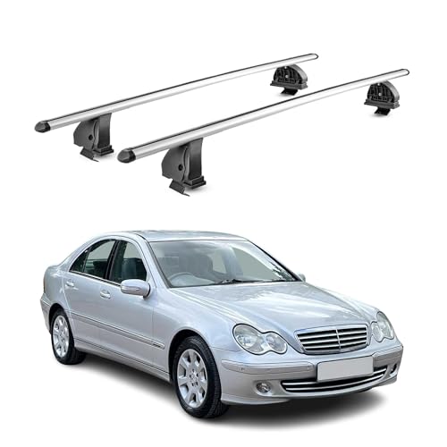 Barres de toit OMAC pour Mercedes W203 idéales pour transporter vos vélos et bagages