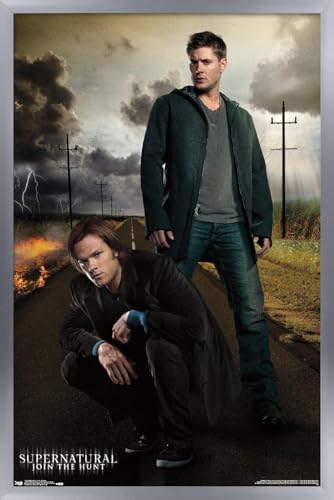 Trends International Supernatural - Dean And Sam Wall Poster, 22.375" x 34", Silver Framed Version
