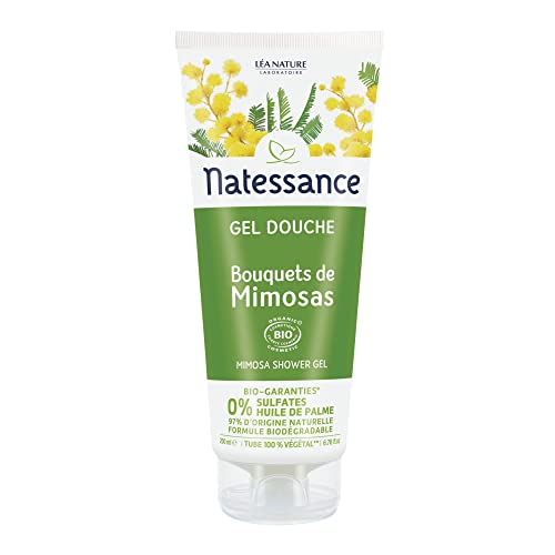 Natessance - Gel Douche - Bouquets De Mimosas - Certifié Bio Cosmos Organic - Tube 100% Végétal - 200 ml