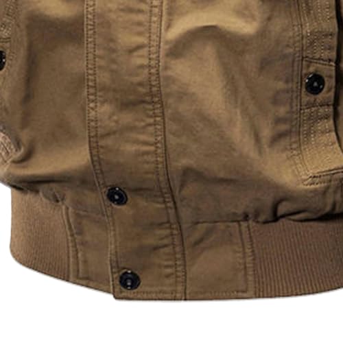 JEShifangjiusu Men's Washed Cotton Military Jacket Lightweight Casual Field Coat Windbreaker Utility Bomber Jackets Outwear3