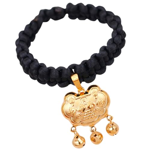 HOLIDYOYO Collar para Mascotas XS 15-23 Cm con Campanas Colgantes de Metal y Cierre Dorado Collar de Gato Elaborado Multifunción para Perros y Gatos con Cascabel para Uso Diario