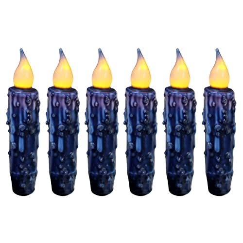 Bougies en cire véritable bleu marine paquet de 6 à offrir pour la maison