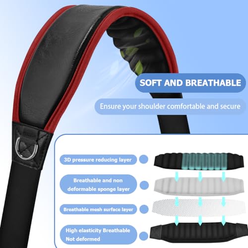 Shoulder Strap 79" with Fixed Pad and Dual Balance Buckles and Swivel Metal Hooks for Travel Bag and Most Bags3