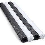 Hanaive 4 Pack 55 Inch x 3.5 Inch Jumbo Pool Noodles Floating Pool Noodles Foam Tube Extra Large Hollow Swim Noodles Floats Heavy Duty for Adults Swimming Craft Projects (Black, White)